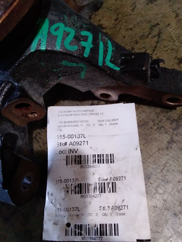 2008 Chrysler CALIBER Spindle Knuckle, Fr
