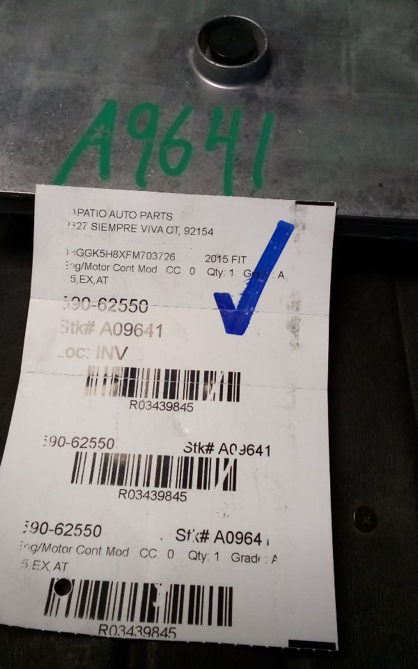 2015 Honda FIT Eng/Motor Cont Mod