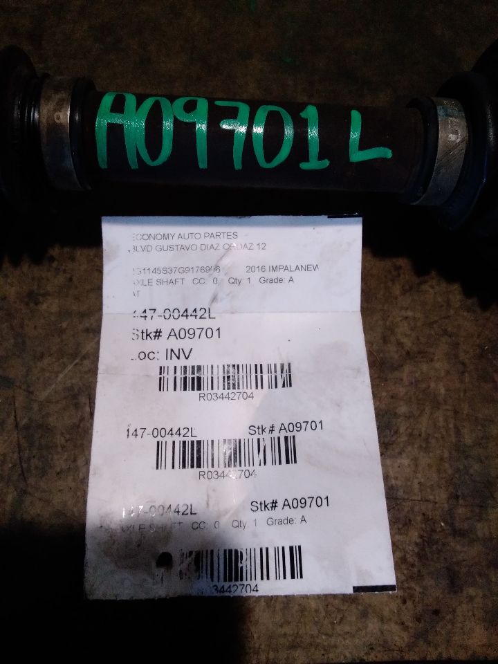 2016 General Motors IMPALA Axle Shaft
