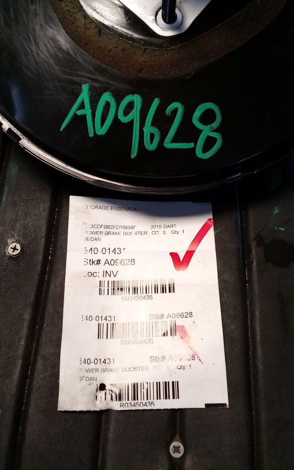 2015 Chrysler DART Power Brake Booster