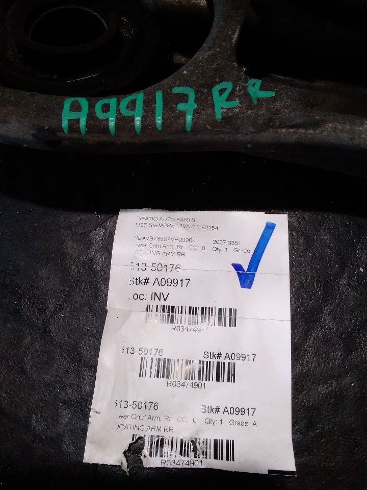 2007 BMW BMW 335i Lower Cntrl Arm, Rr