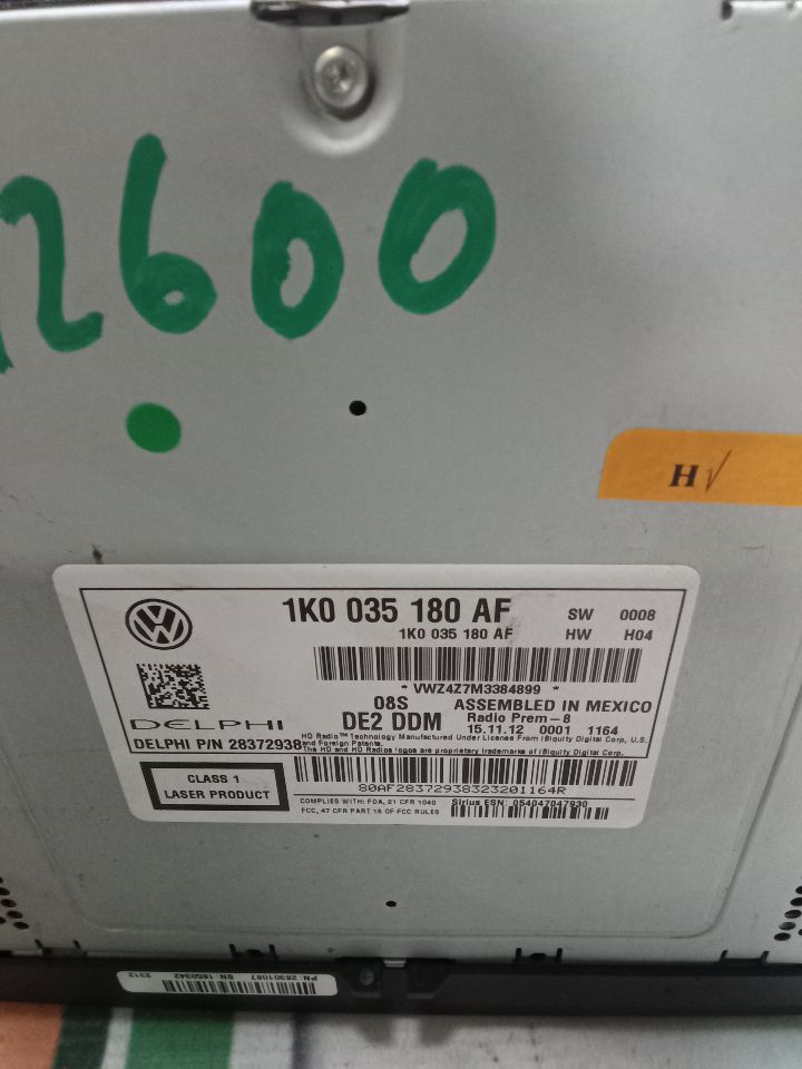 Used 2013 Volkswagen PASSAT Radio Audio - Stock #H12600