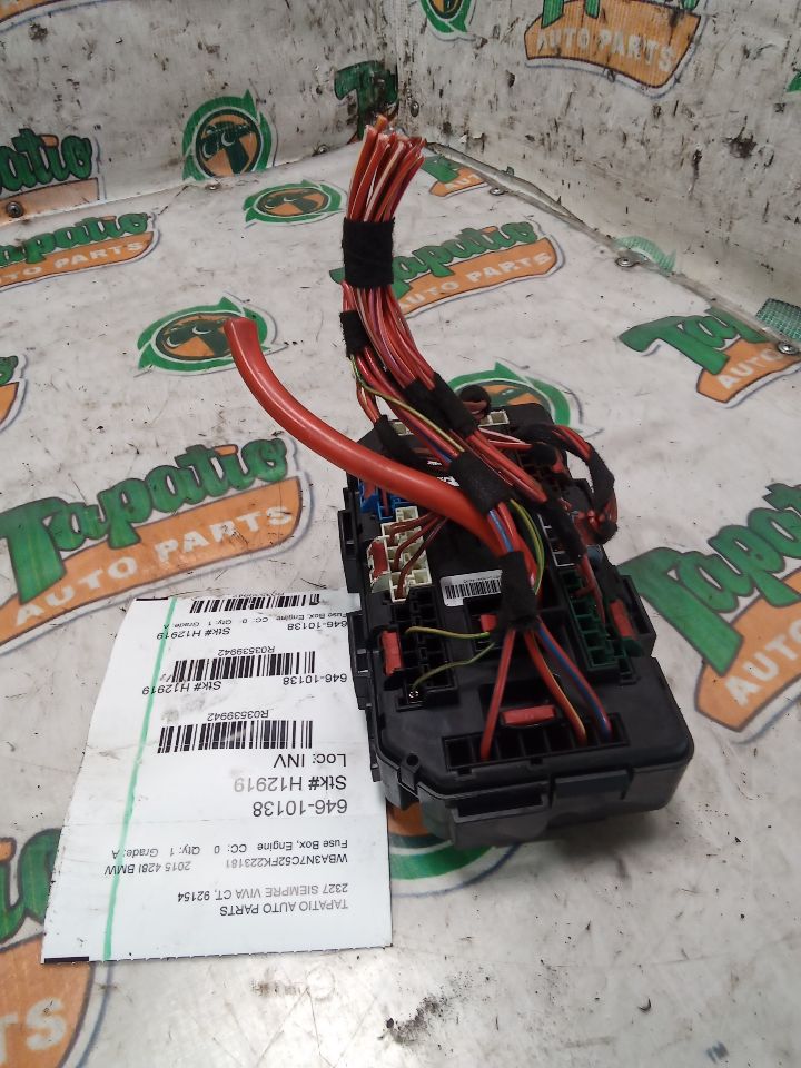 2015 BMW 428i BMW Fuse Box, Engine