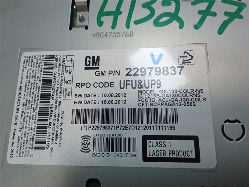 Used 2013 General Motors EQUINOX Radio Audio - Stock #H13277