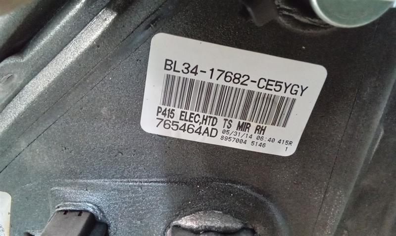 Used 2014 Ford FORD F150 PICKUP Side View Mirror - Stock #J01014