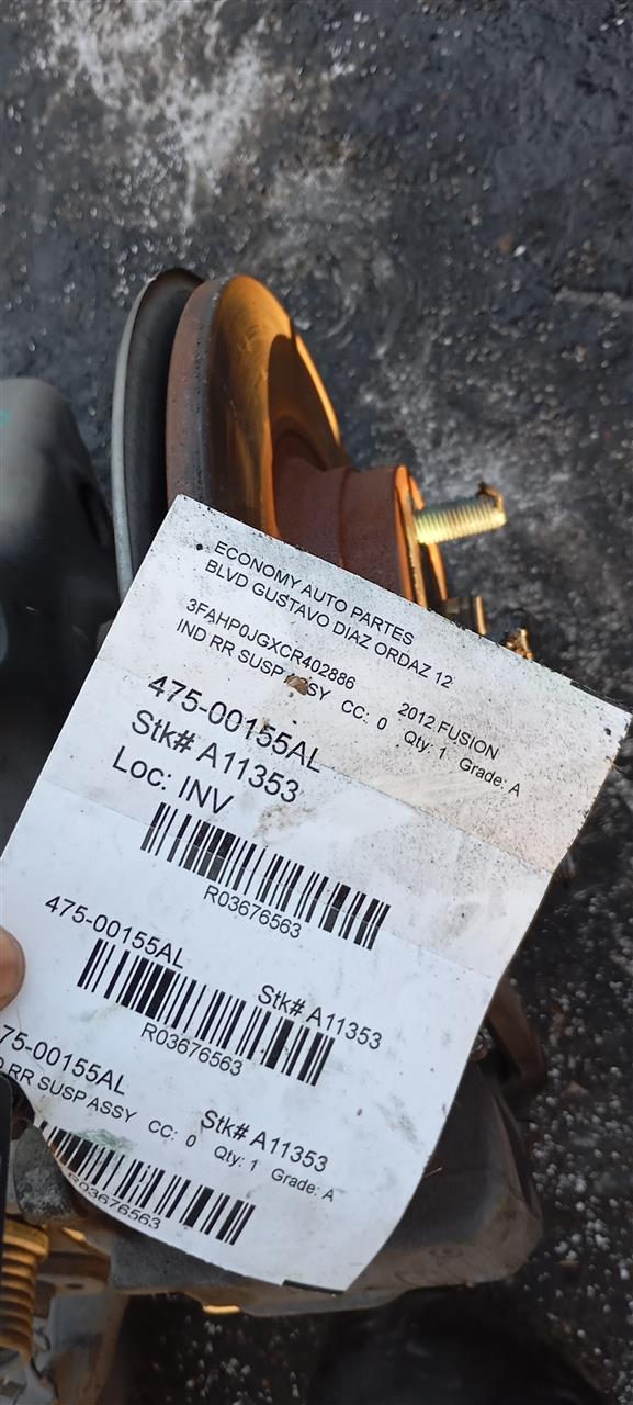 2012 FUSION Ford Ind Rr Susp Assy