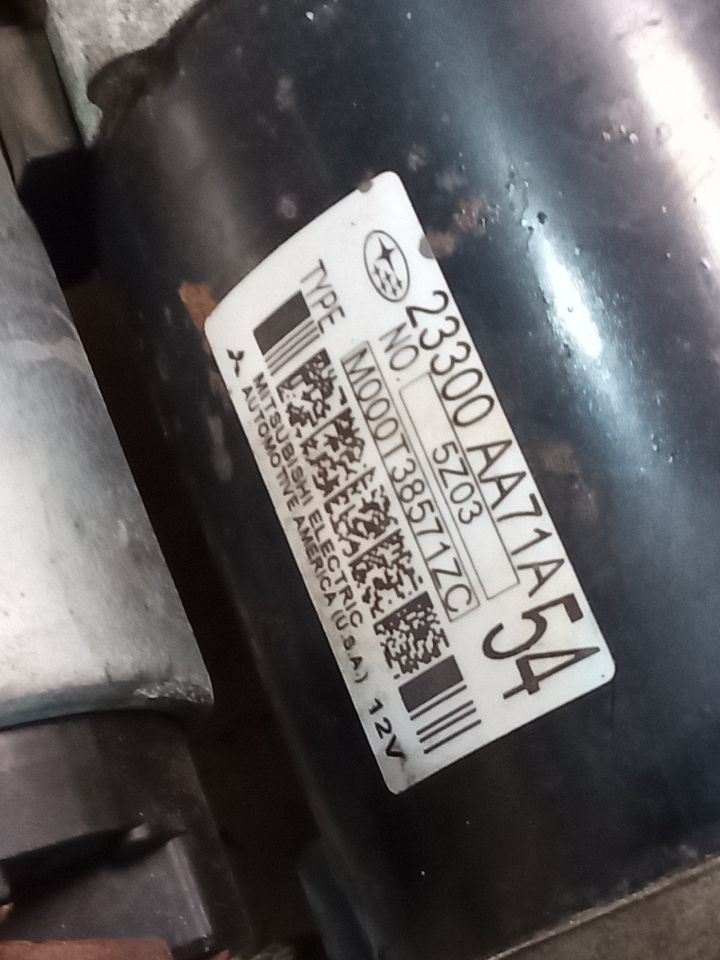 Used 2016 Subaru LEGACY Starter Motor - Stock #H14756