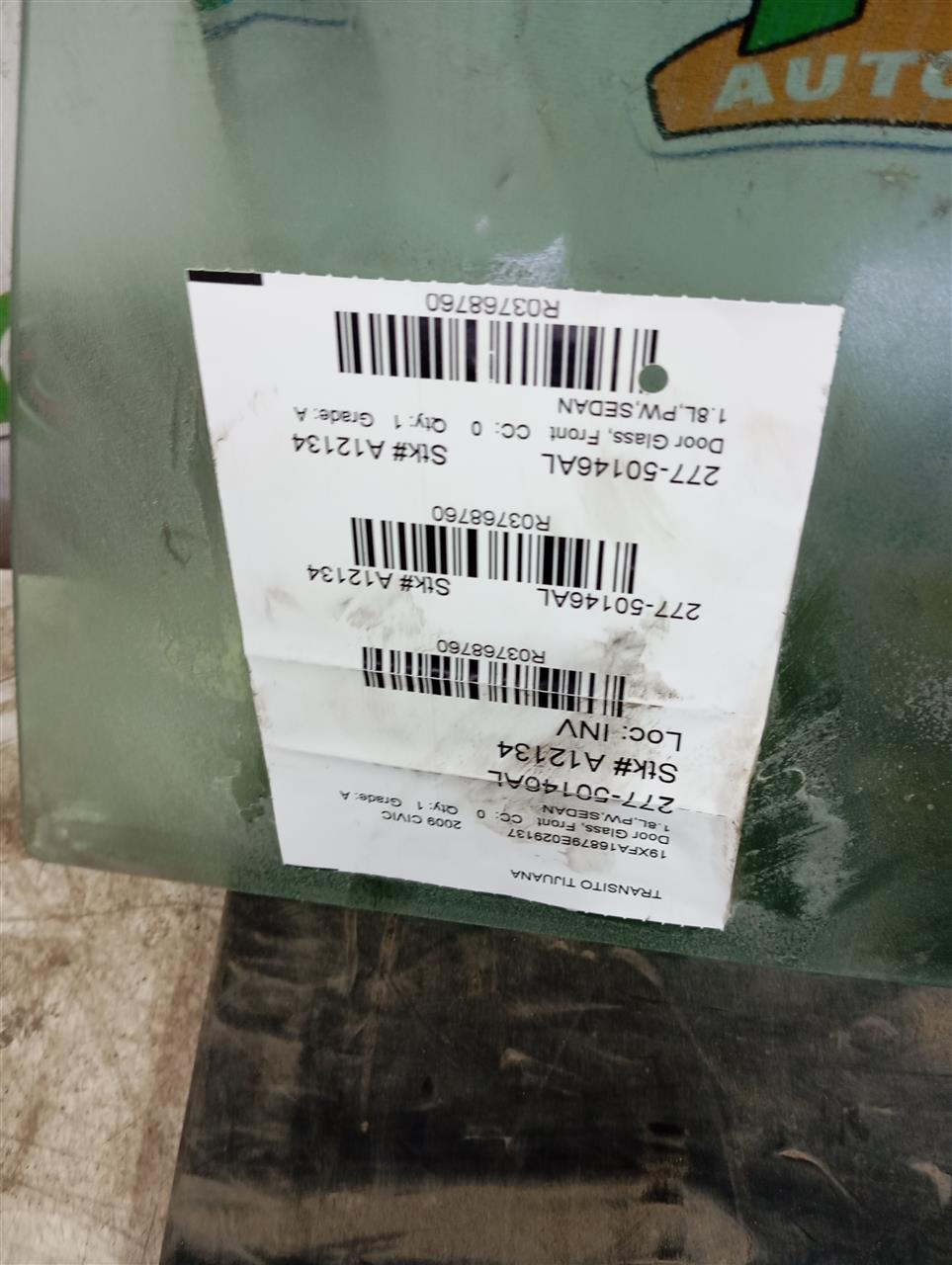 2009 Honda CIVIC Door Glass, Front