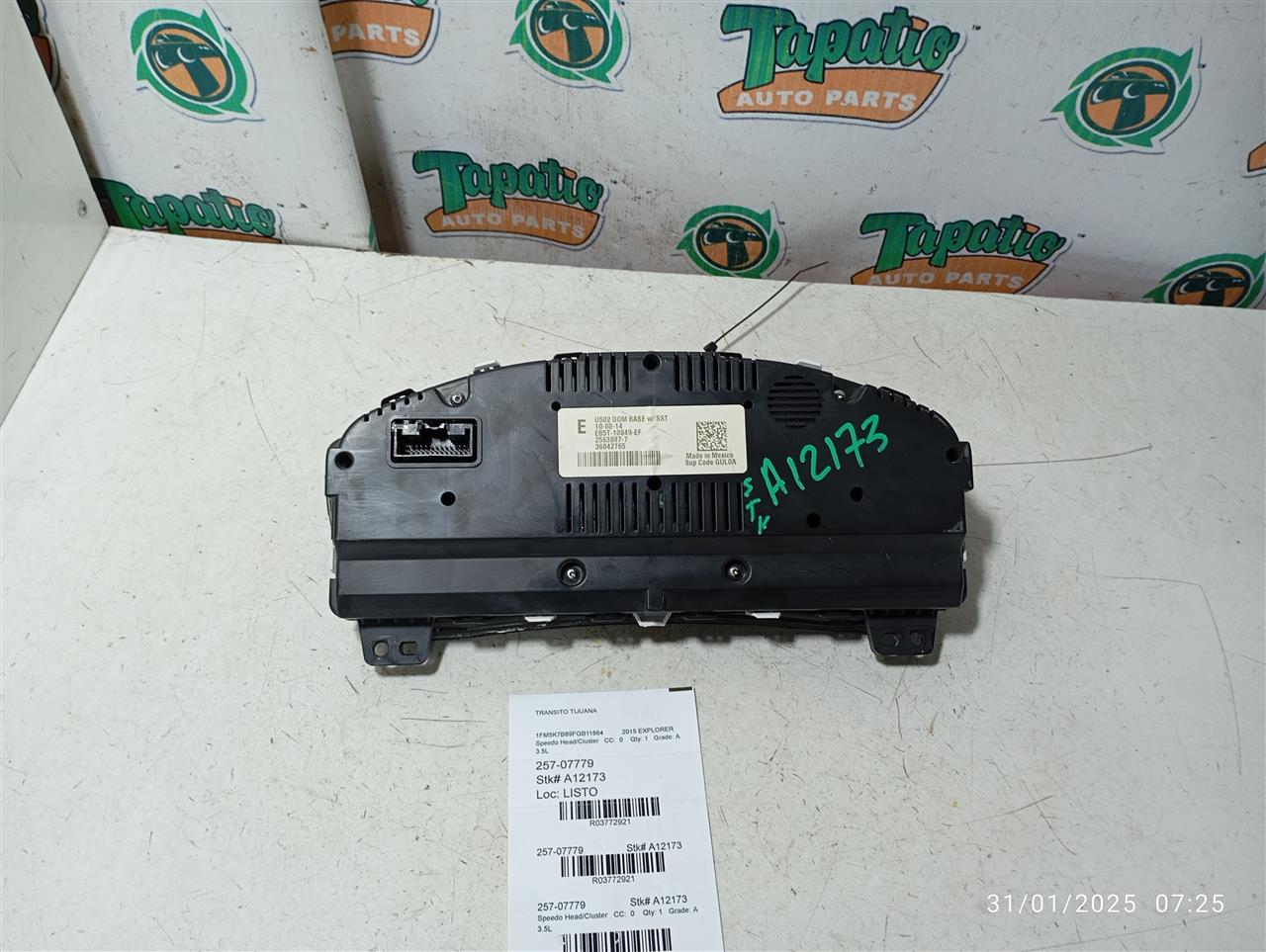 Used 2015 Ford EXPLORER ID EB5T-10849-EA thru EF - Stock #A12173