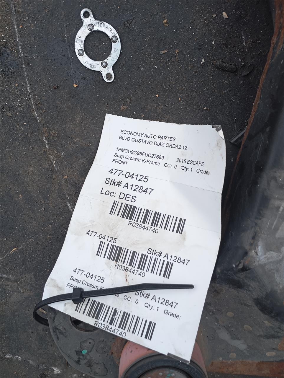 2015 Ford ESCAPE Susp Crossm K-Frame