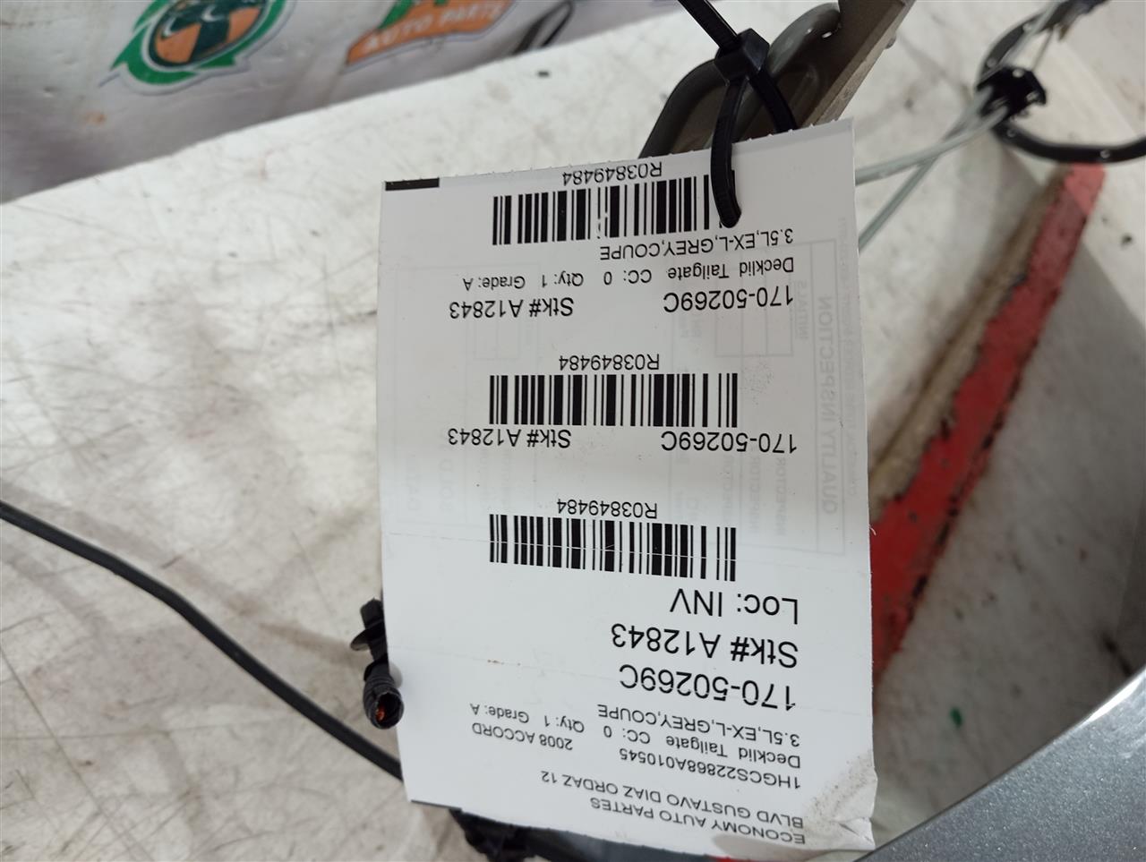 2008 Honda ACCORD Decklid  Tailgate
