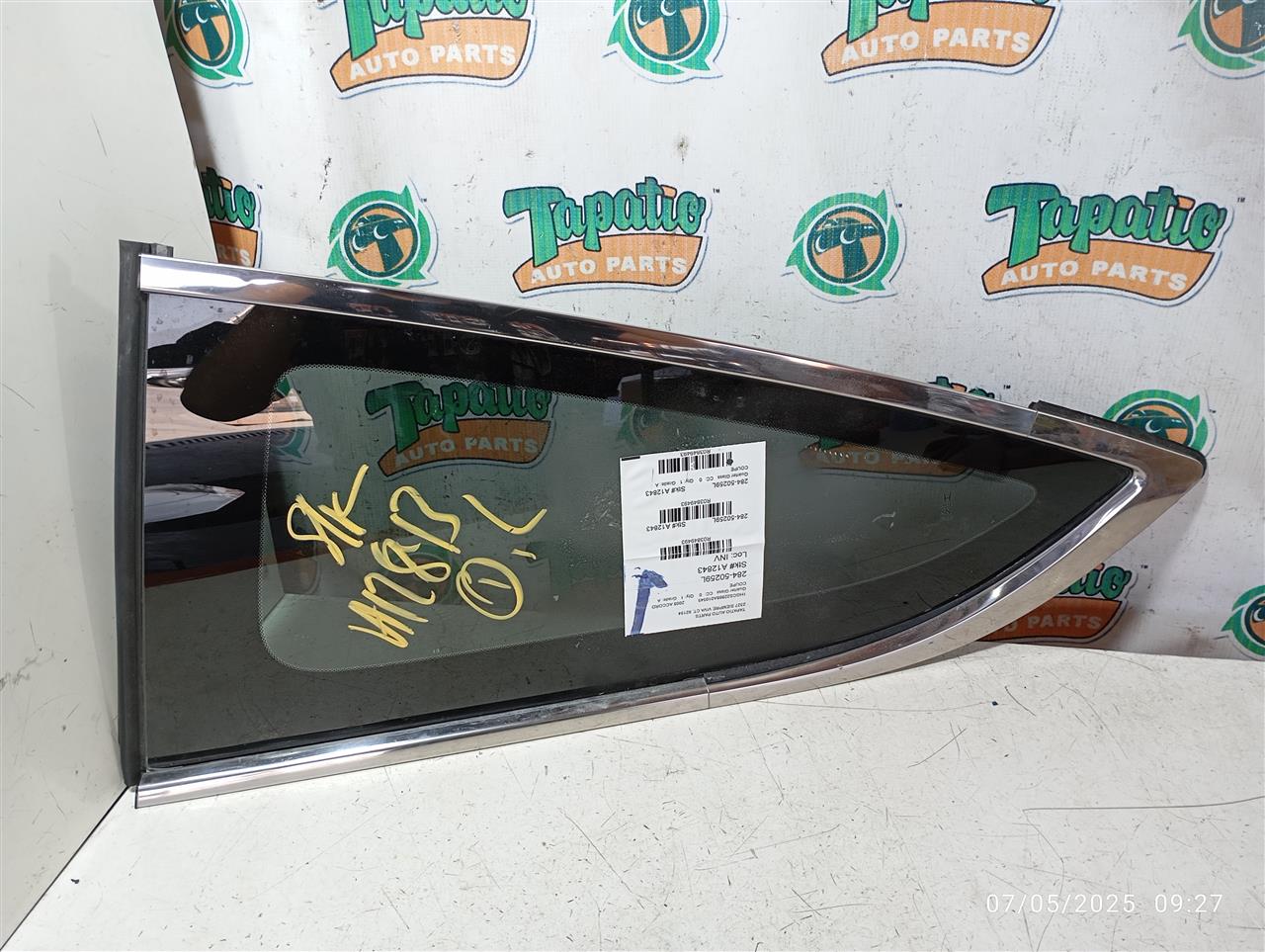 2008 Honda ACCORD Quarter Glass