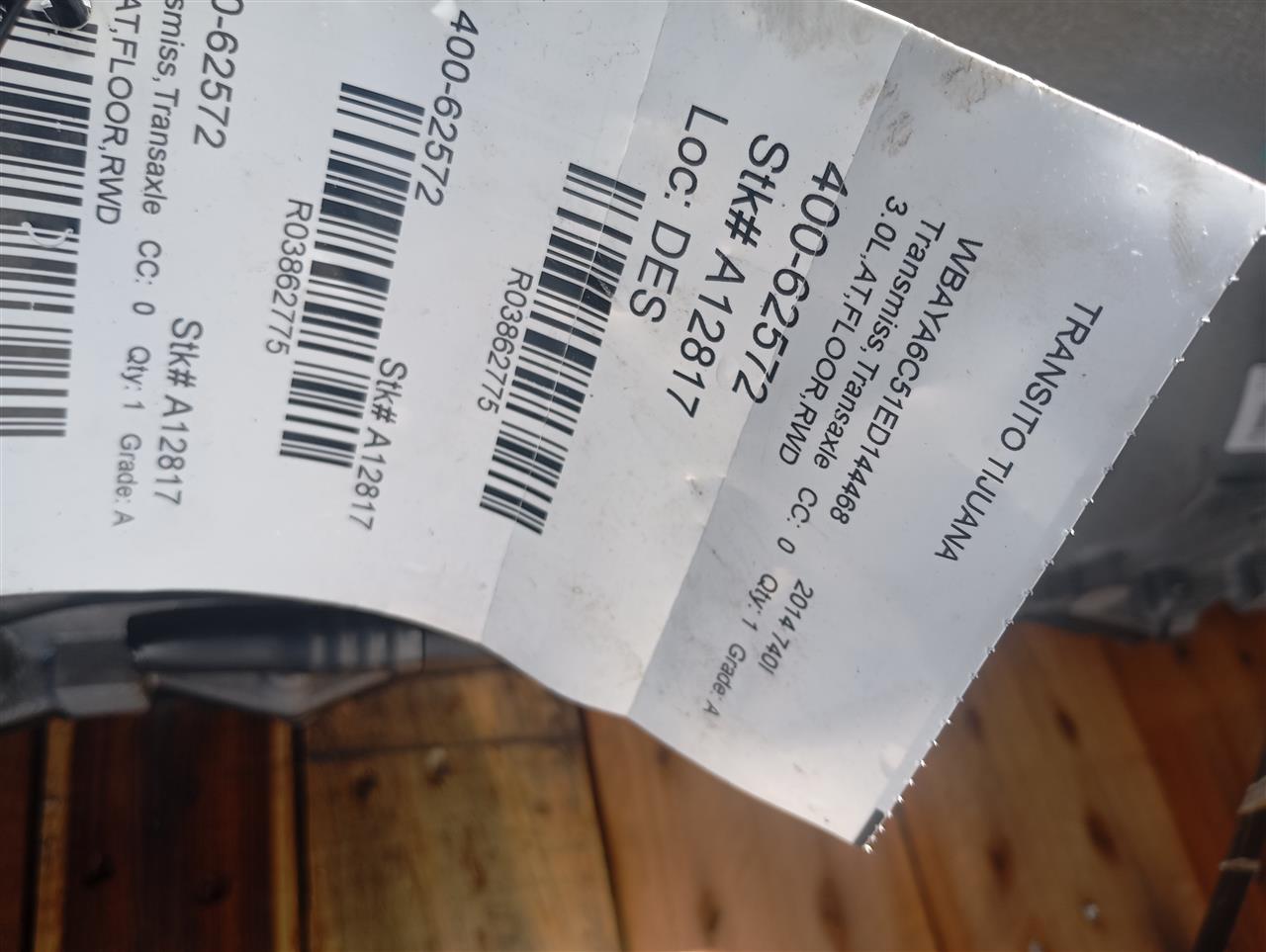 2014 BMW 740i BMW Transmiss,Transaxle