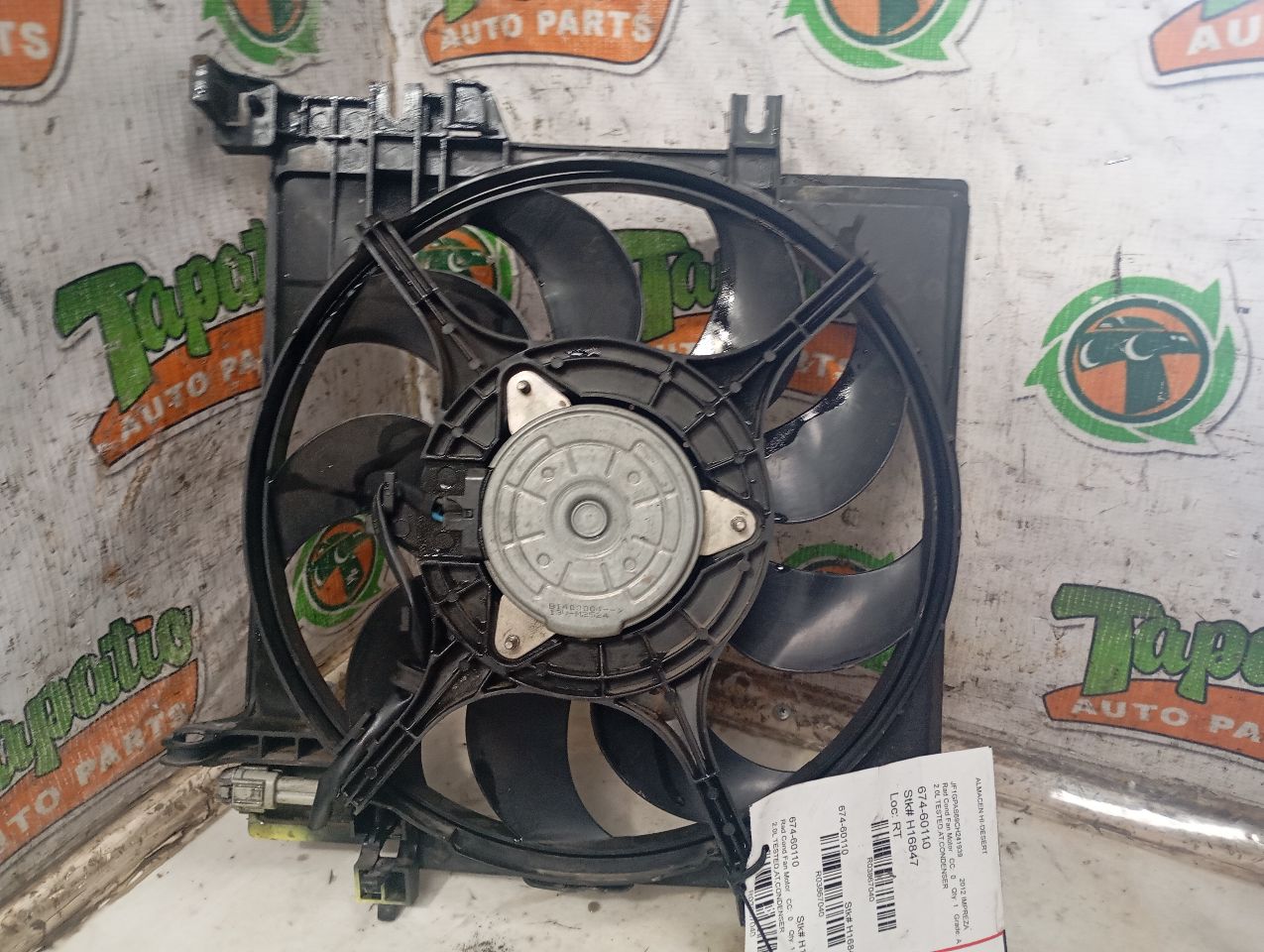 2012 Subaru IMPREZA Rad Cond Fan Motor
