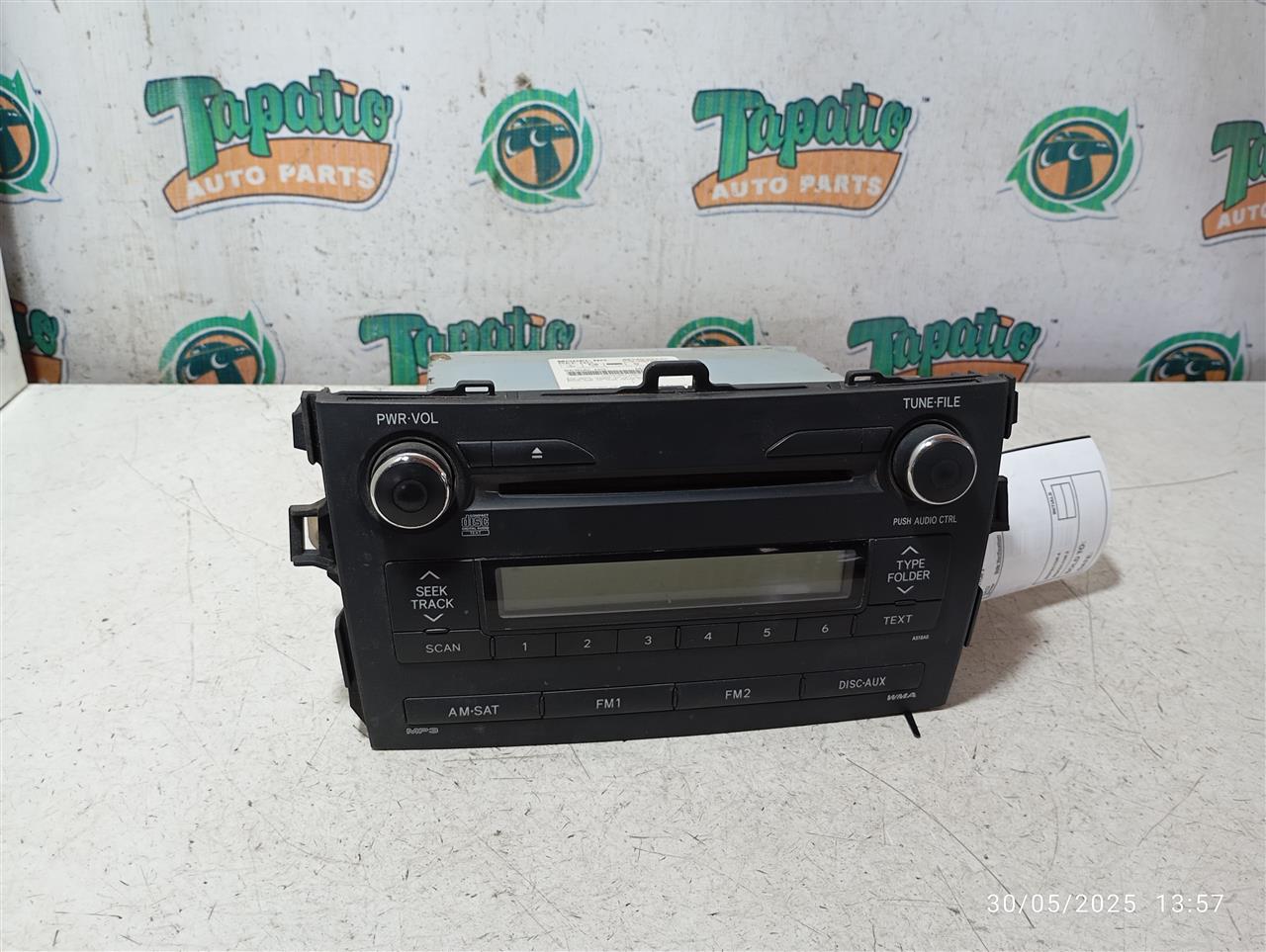 Used 2010 Toyota COROLLA ID A518A4 on radio face - Stock #A12820
