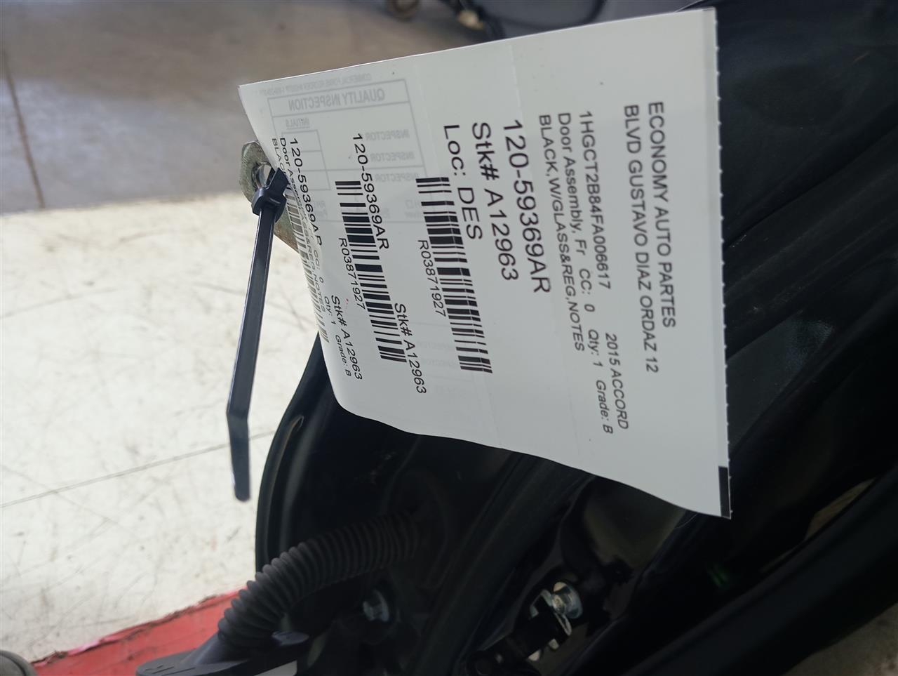 2015 Honda ACCORD Door Assembly, Fr