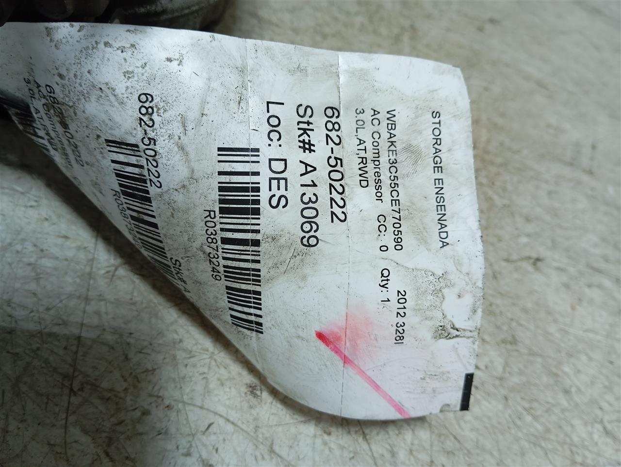 2012 BMW 328i BMW AC Compressor