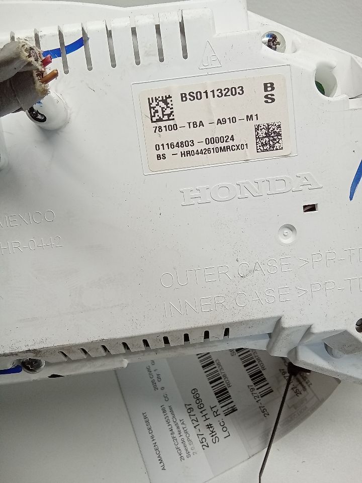 Used 2020 Honda CIVIC Speedo Head/Cluster - Stock #H16969