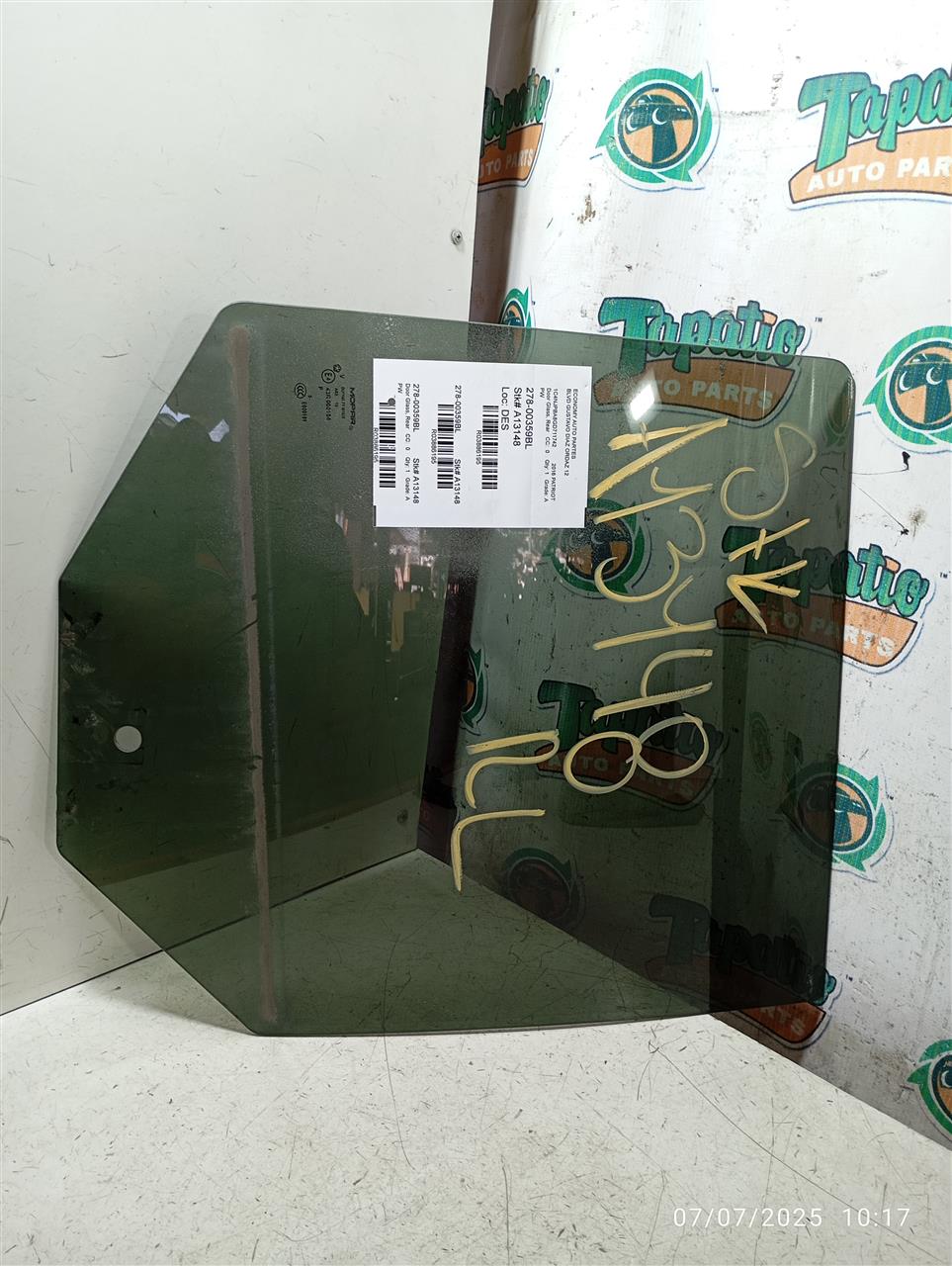 2016 Jeep PATRIOT Door Glass, Rear