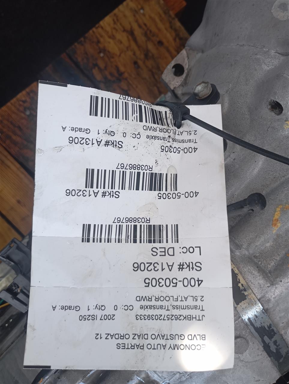 2007 LEXUS IS250 Lexus Transmiss,Transaxle