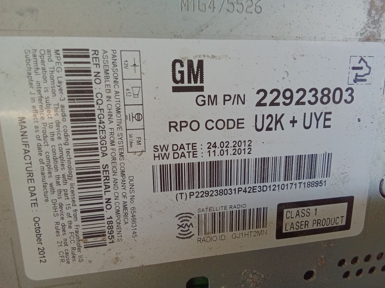 Used 2013 General Motors EQUINOX AM-FM-XM-CD-MP3 (opt UYE) - Stock #J00716