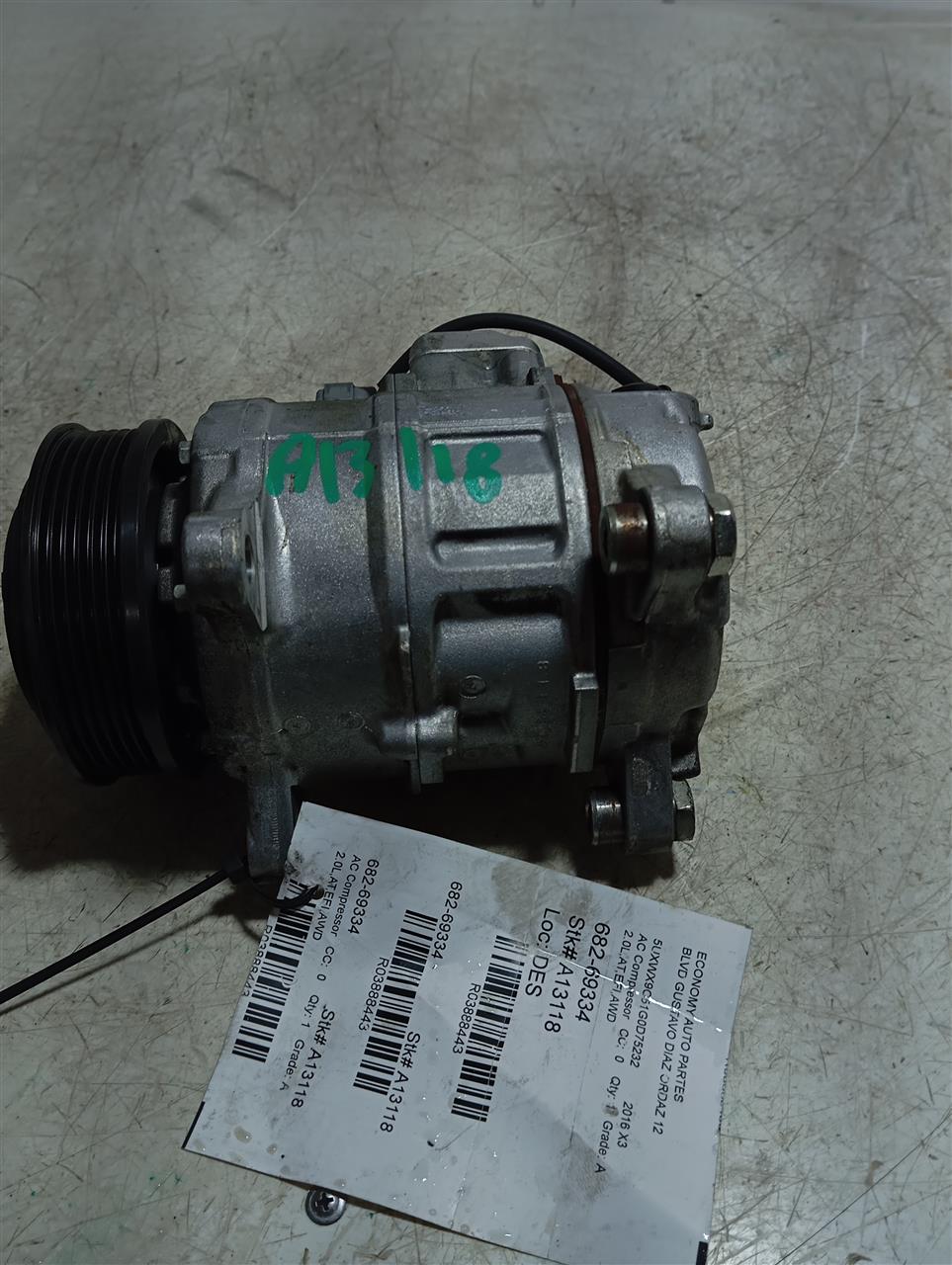 2016 BMW X3 BMW AC Compressor