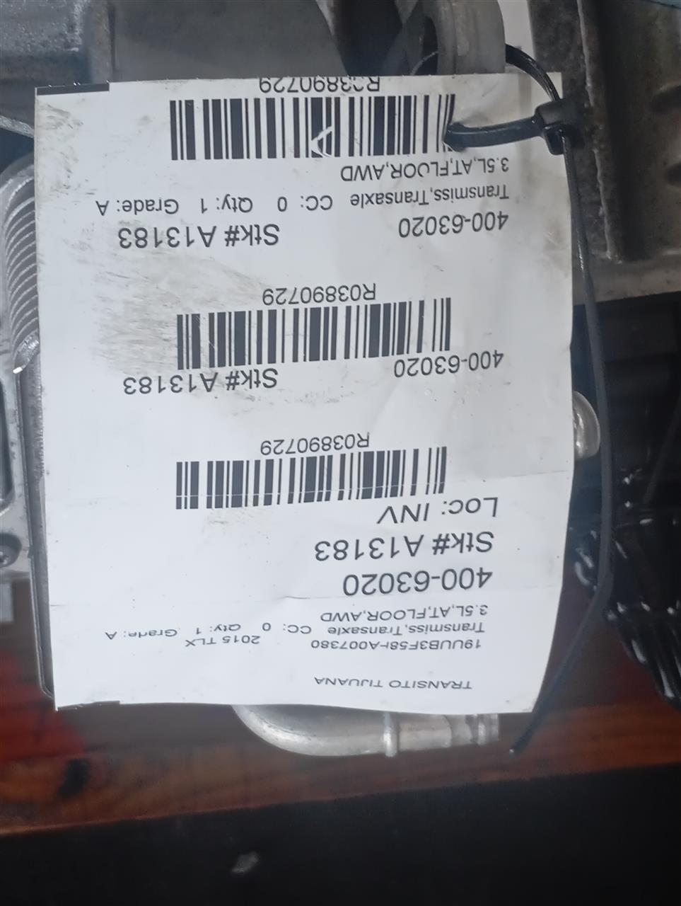 2015 Acura TLX Transmiss,Transaxle