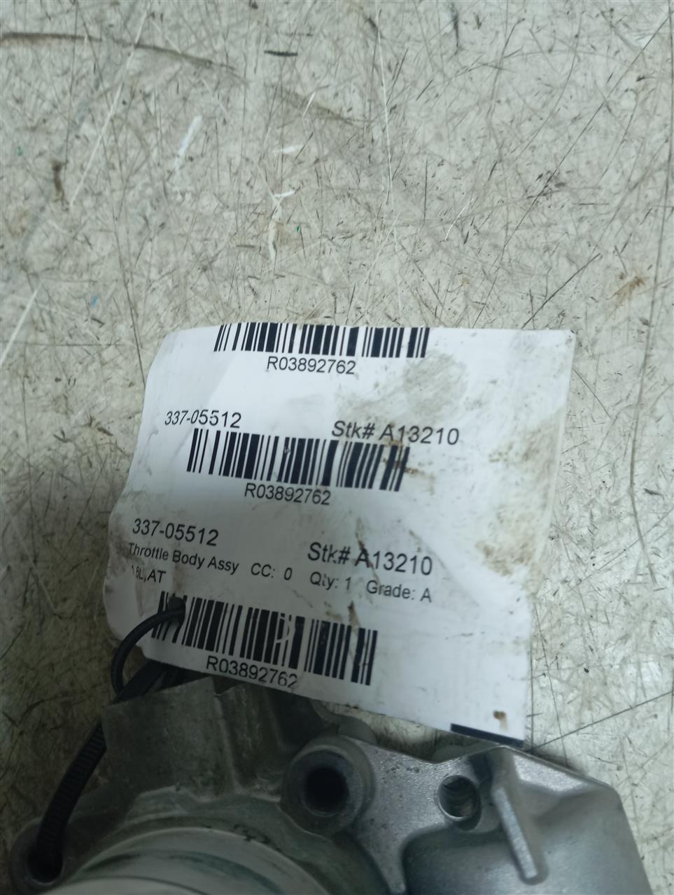 Used 2016 Ford FIESTA Throttle Body Assy - Stock #A13210
