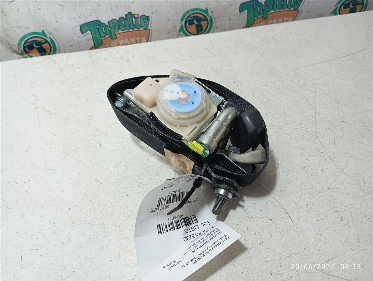 Used 2016 Honda CIVIC Seat Belt, Front - Stock #A13230