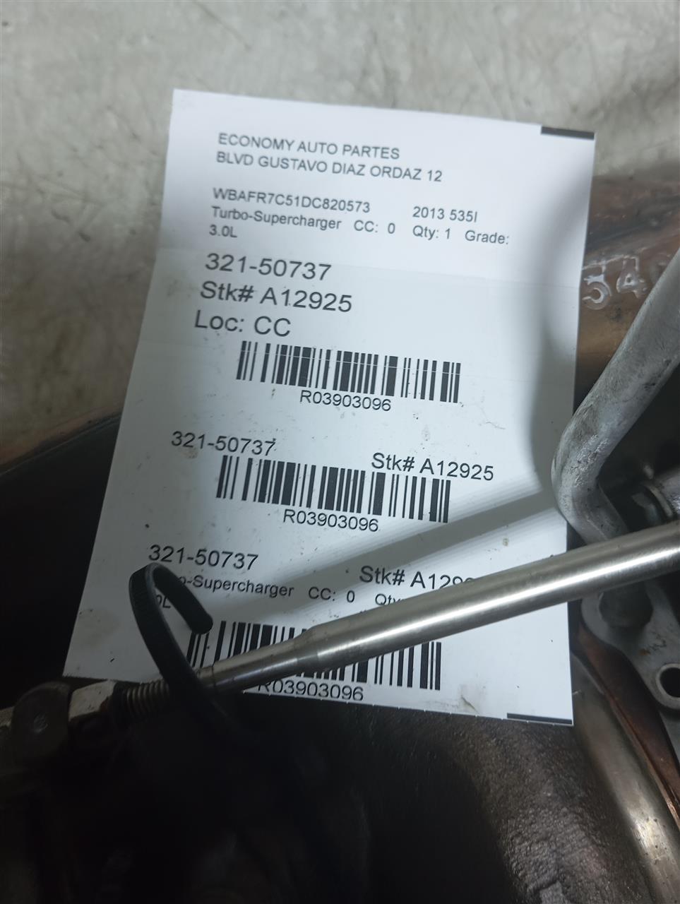 2013 BMW BMW 535i Turbo-Supercharger