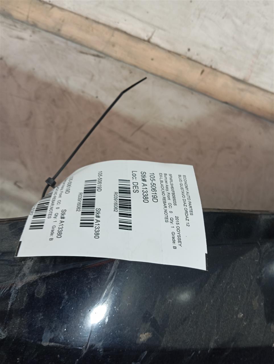 2015 Honda ODYSSEY Bumper Assy, Front
