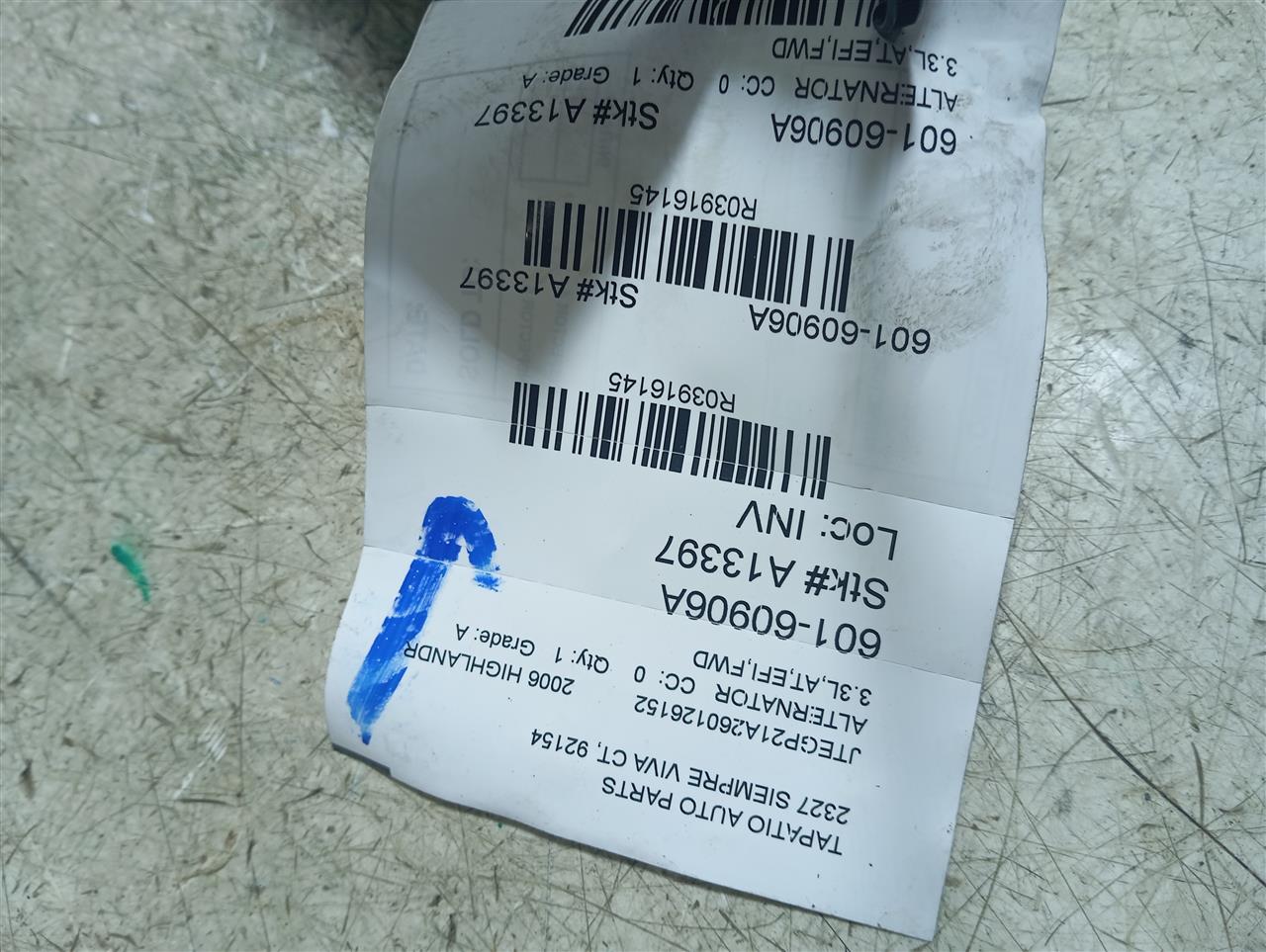 2006 Toyota HIGHLANDER Alternator