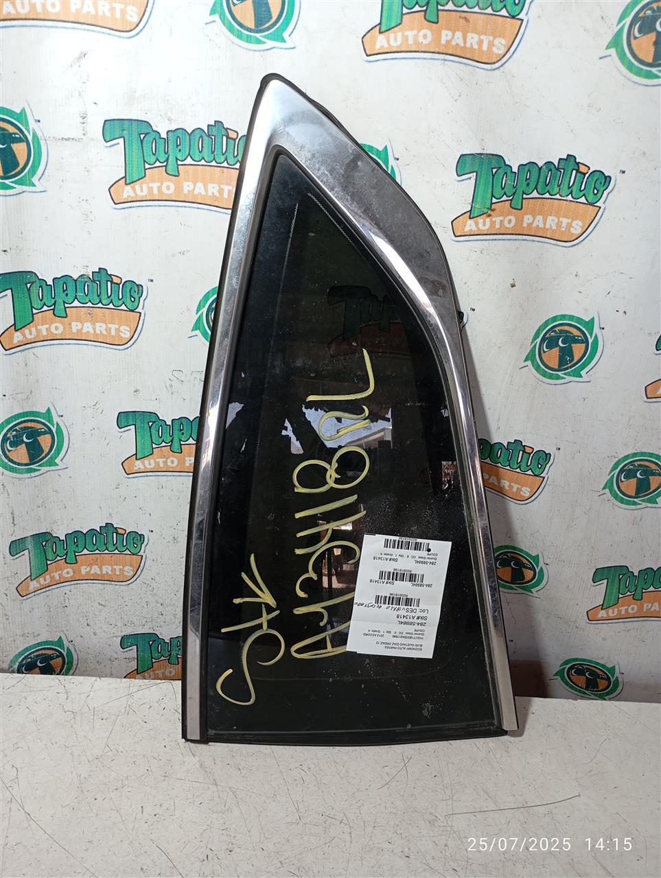 2013 Honda ACCORD Quarter Glass