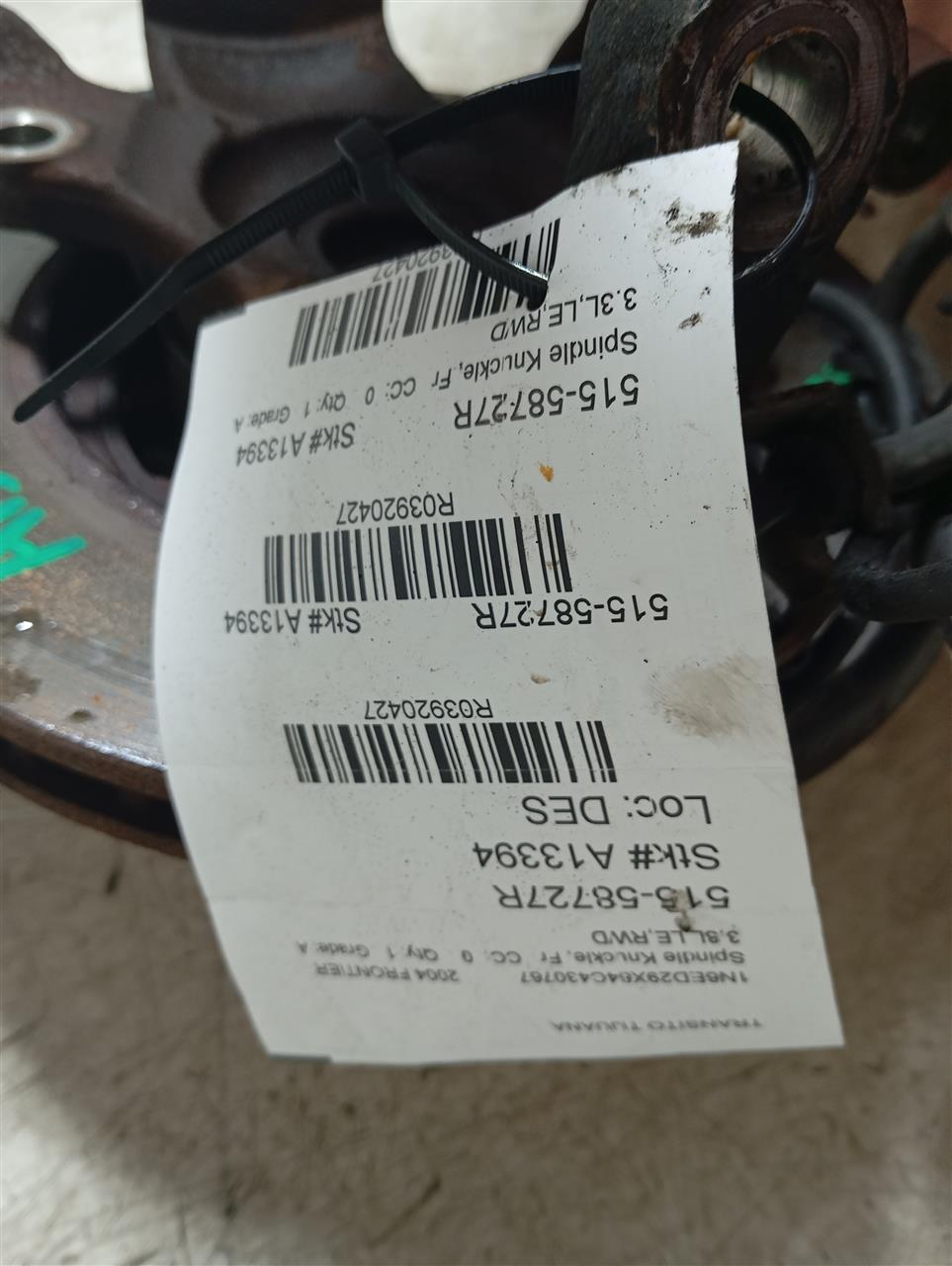 2004 Nissan FRONTIER Spindle Knuckle, Fr