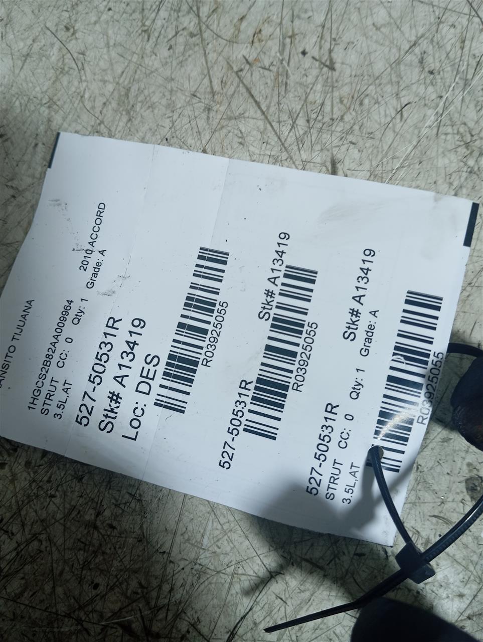 2010 Honda ACCORD Strut