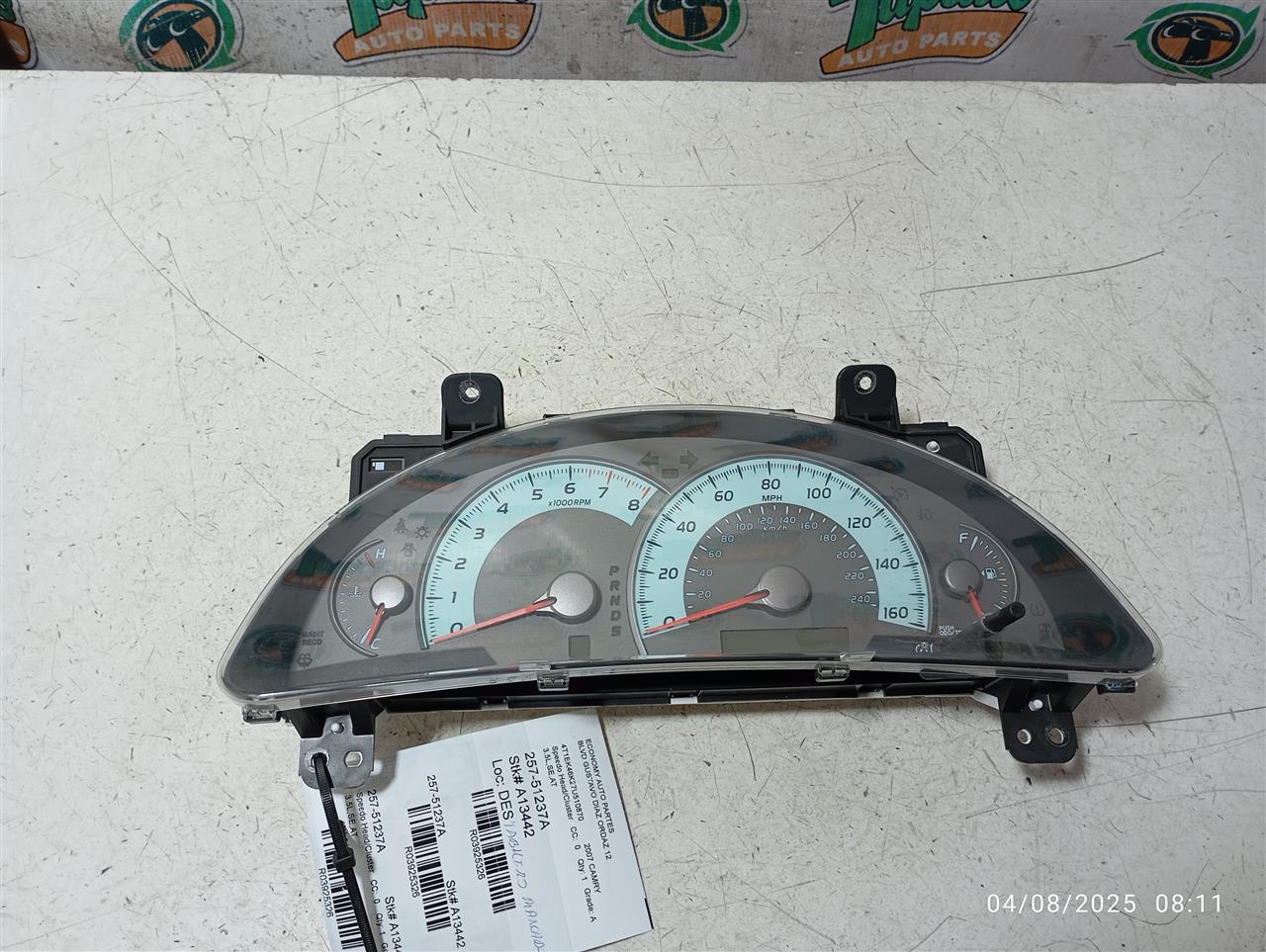 Used 2007 Toyota CAMRY Speedo Head/Cluster - Stock #A13442