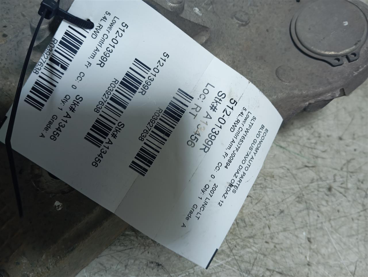 2007 Ford LINCOLN LT Lower Cntrl Arm, Fr