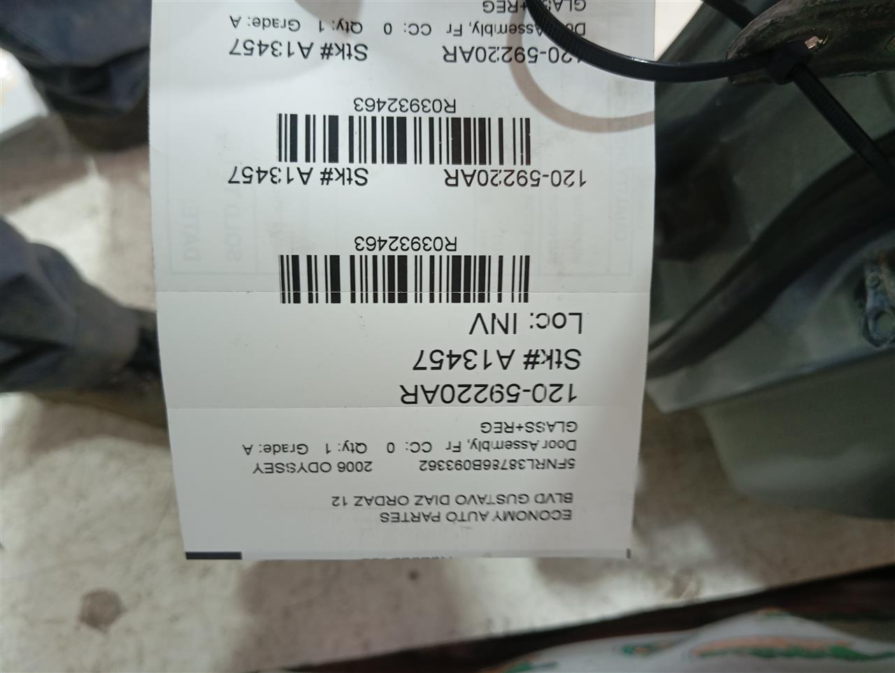 2006 Honda ODYSSEY Door Assembly, Fr