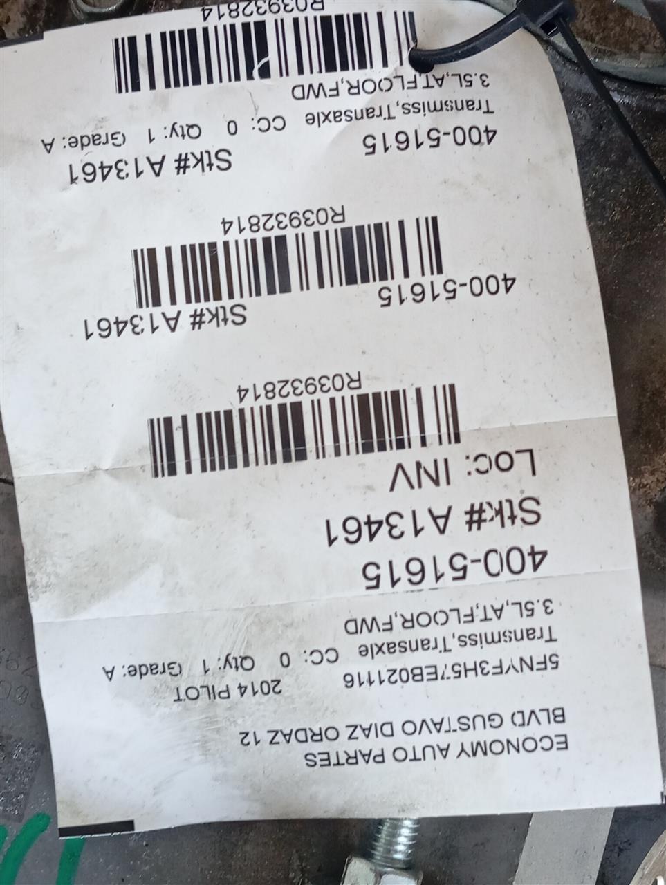 2014 Honda PILOT Transmiss,Transaxle