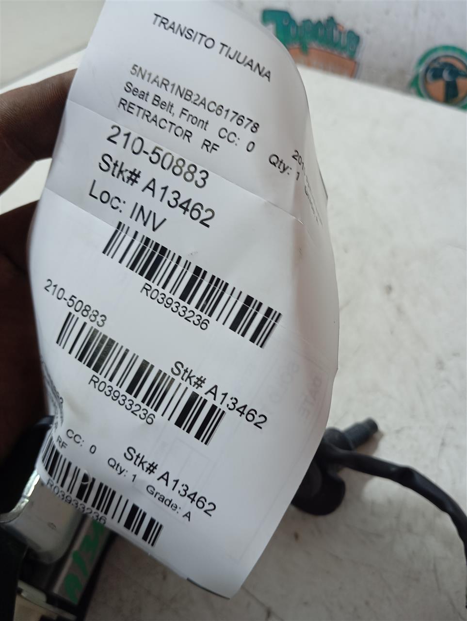 2010 Nissan PATHFINDER Seat Belt, Front