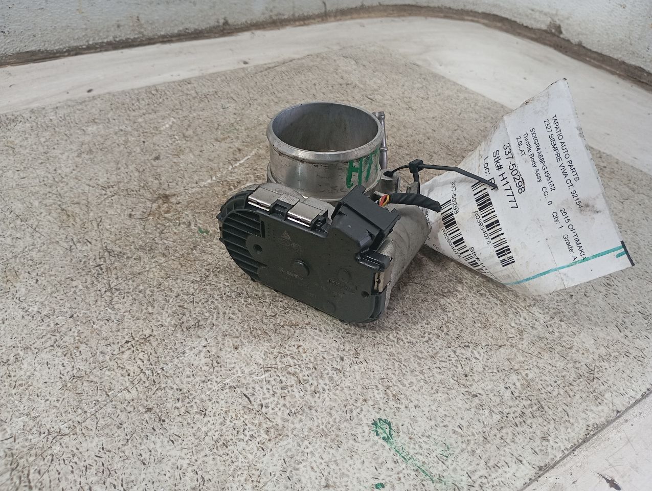 Used 2015 Kia OPTIMA Throttle Body Assy - Stock #H17777