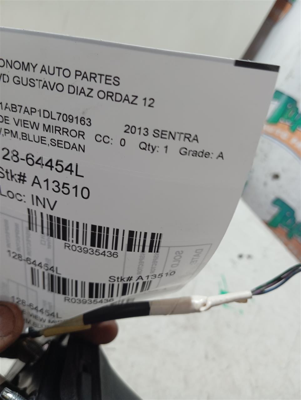 Used 2013 Nissan SENTRA L. - Stock #A13510