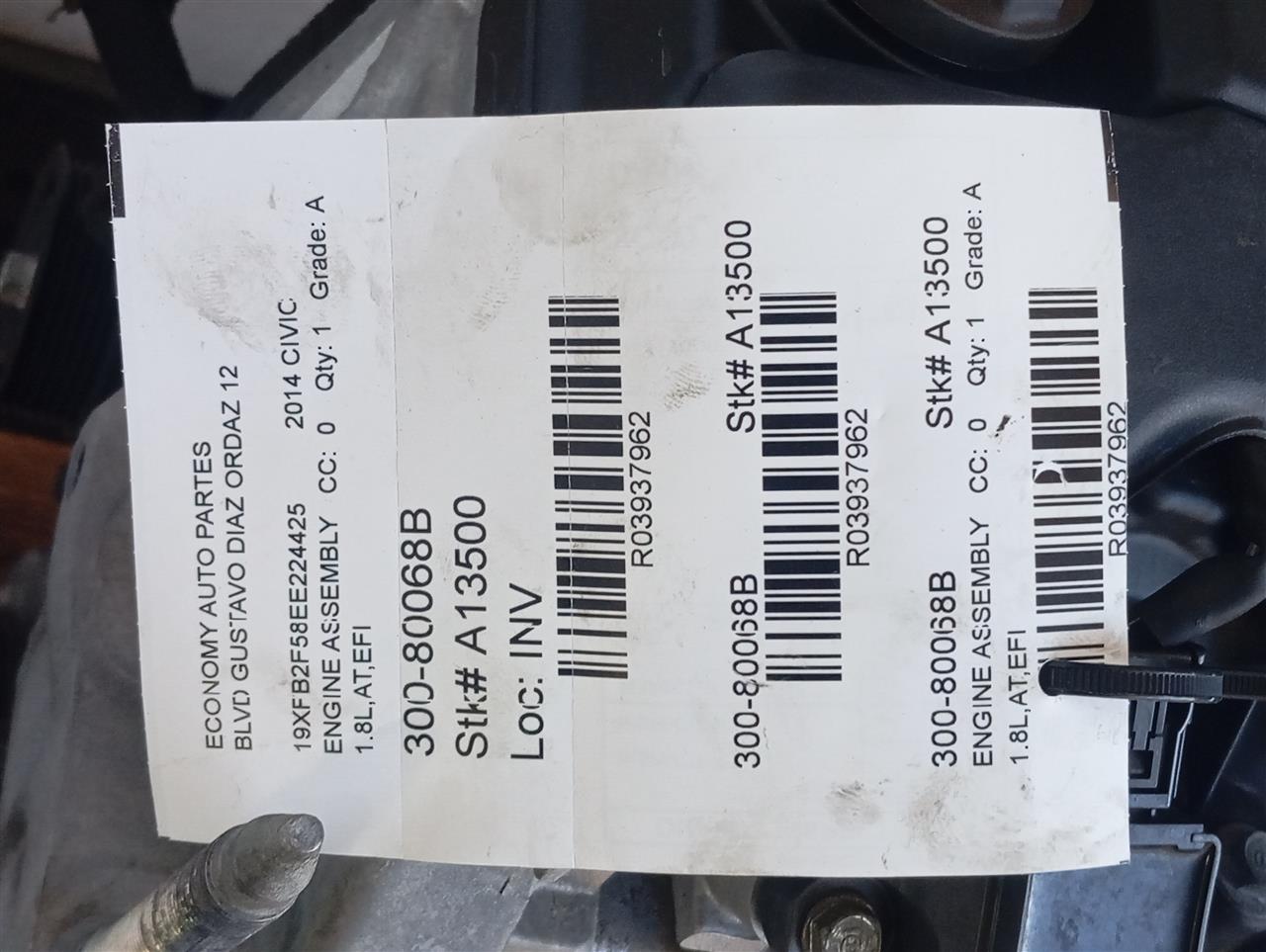 2014 CIVIC Honda Engine Assembly