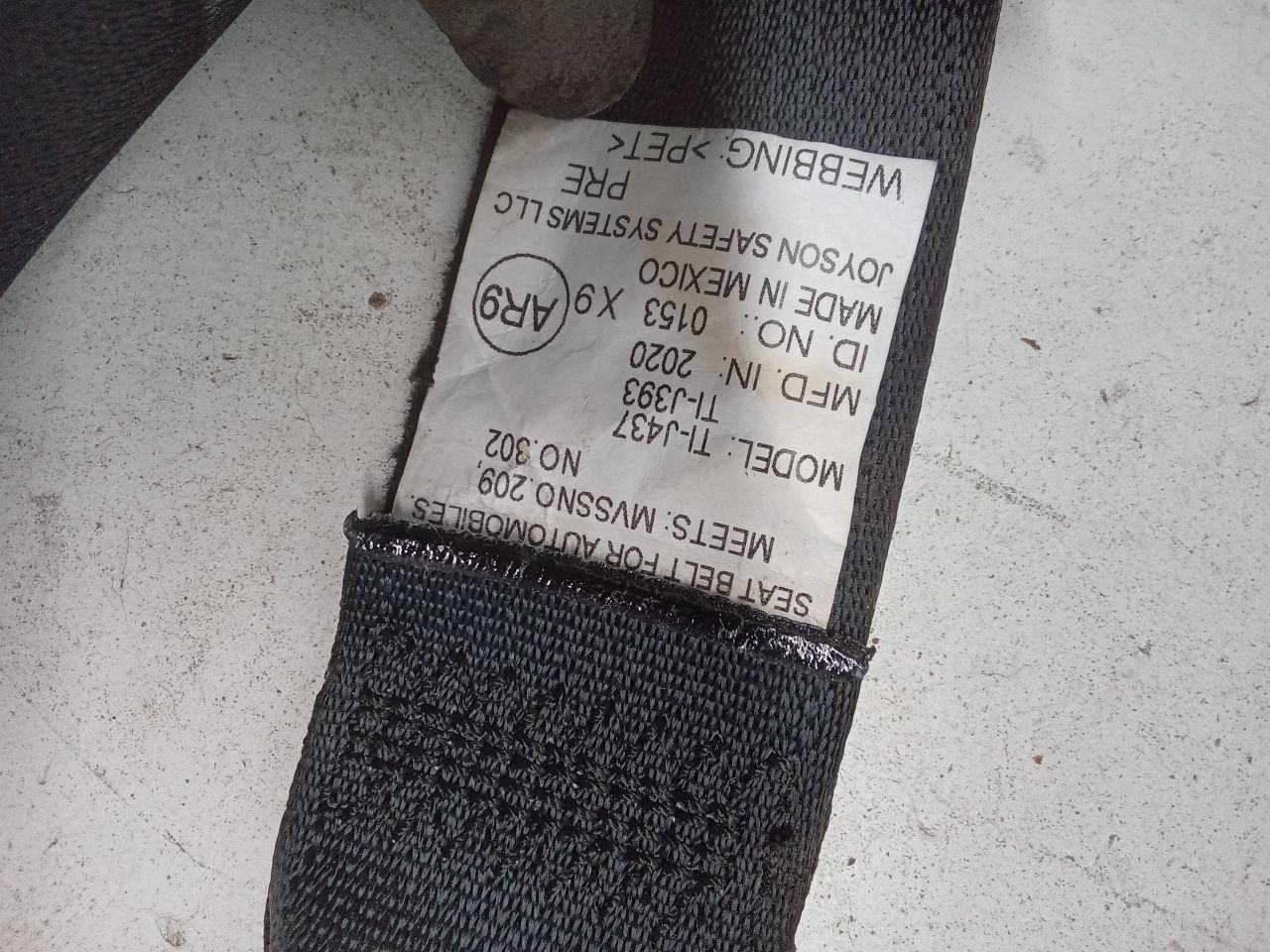 Used 2020 Honda CIVIC Seat Belt, Front - Stock #H17901