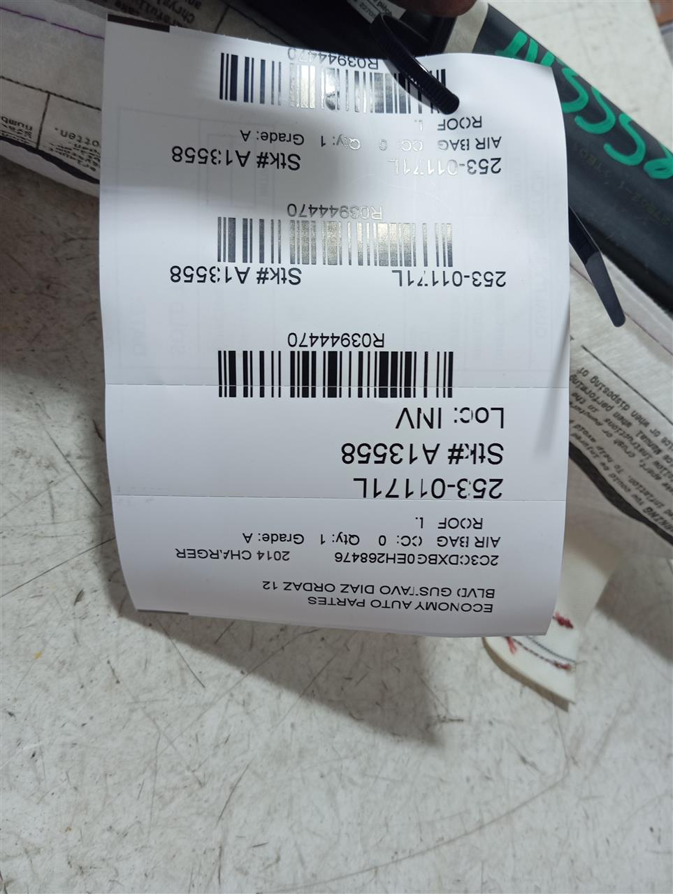 2014 Chrysler CHARGER Air Bag