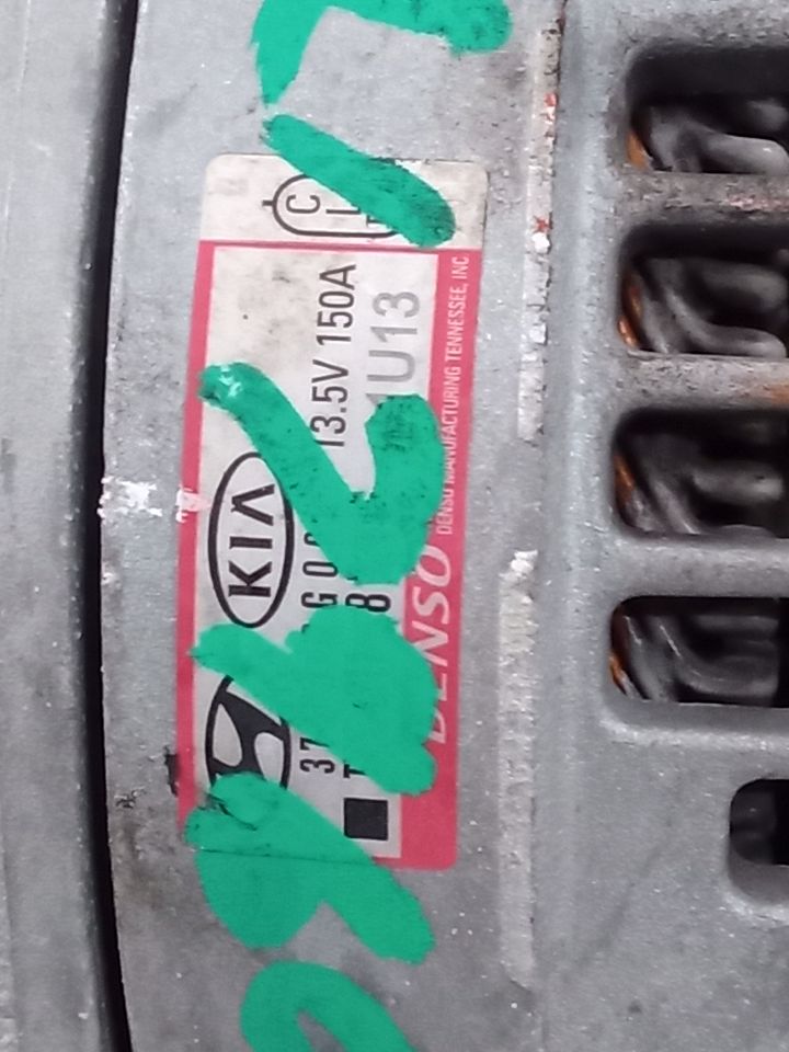 Used 2018 Hyundai SONATA Alternator - Stock #H17960