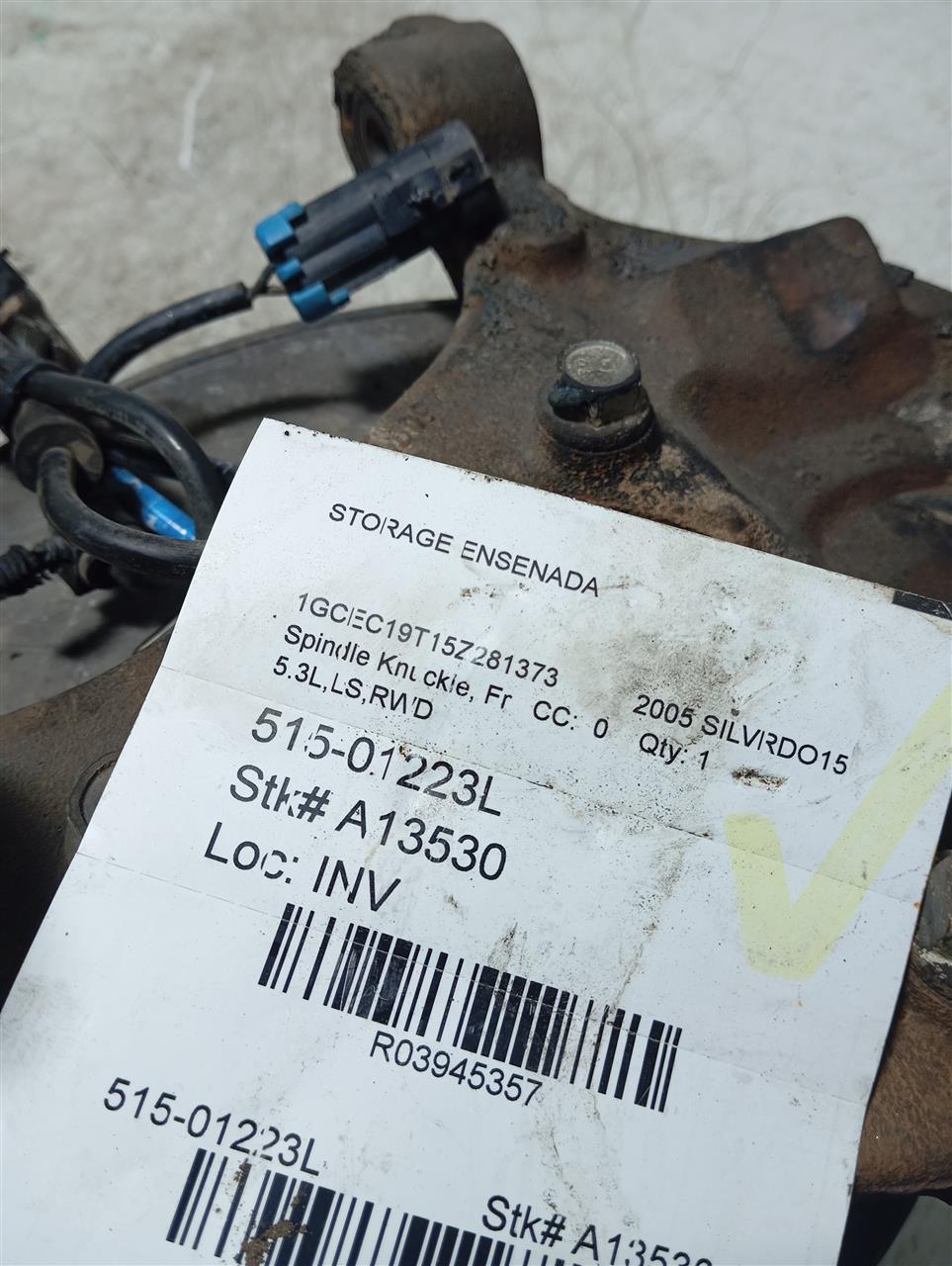 2005 General Motors SILVERADO 1500 PICKUP Spindle Knuckle, Fr