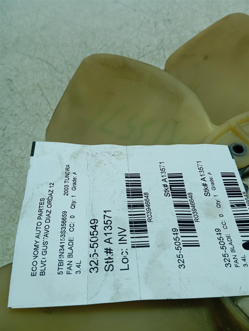 2003 Toyota TUNDRA Fan Blade