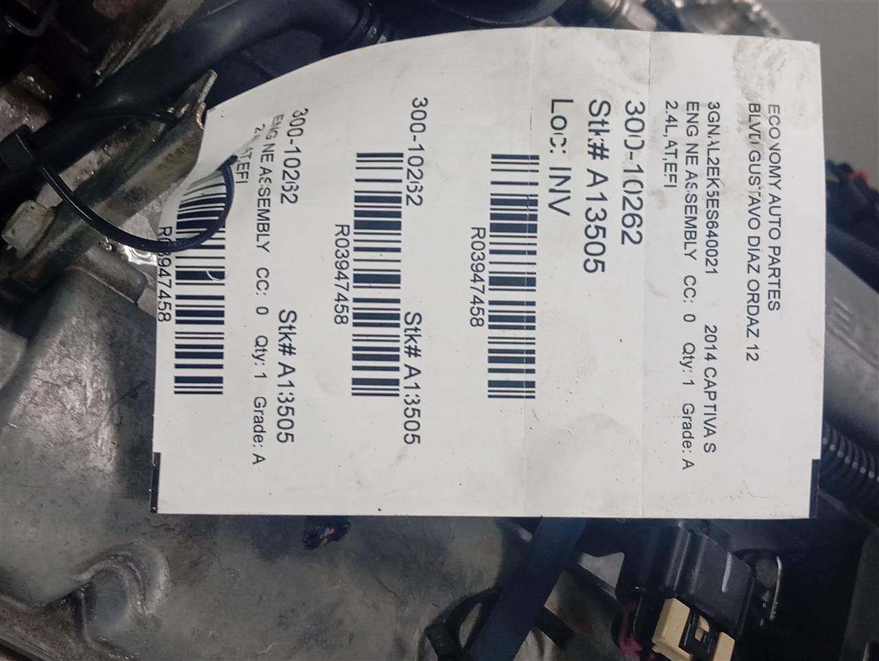 2014 CAPTIVA SPORT General Motors Engine Assembly