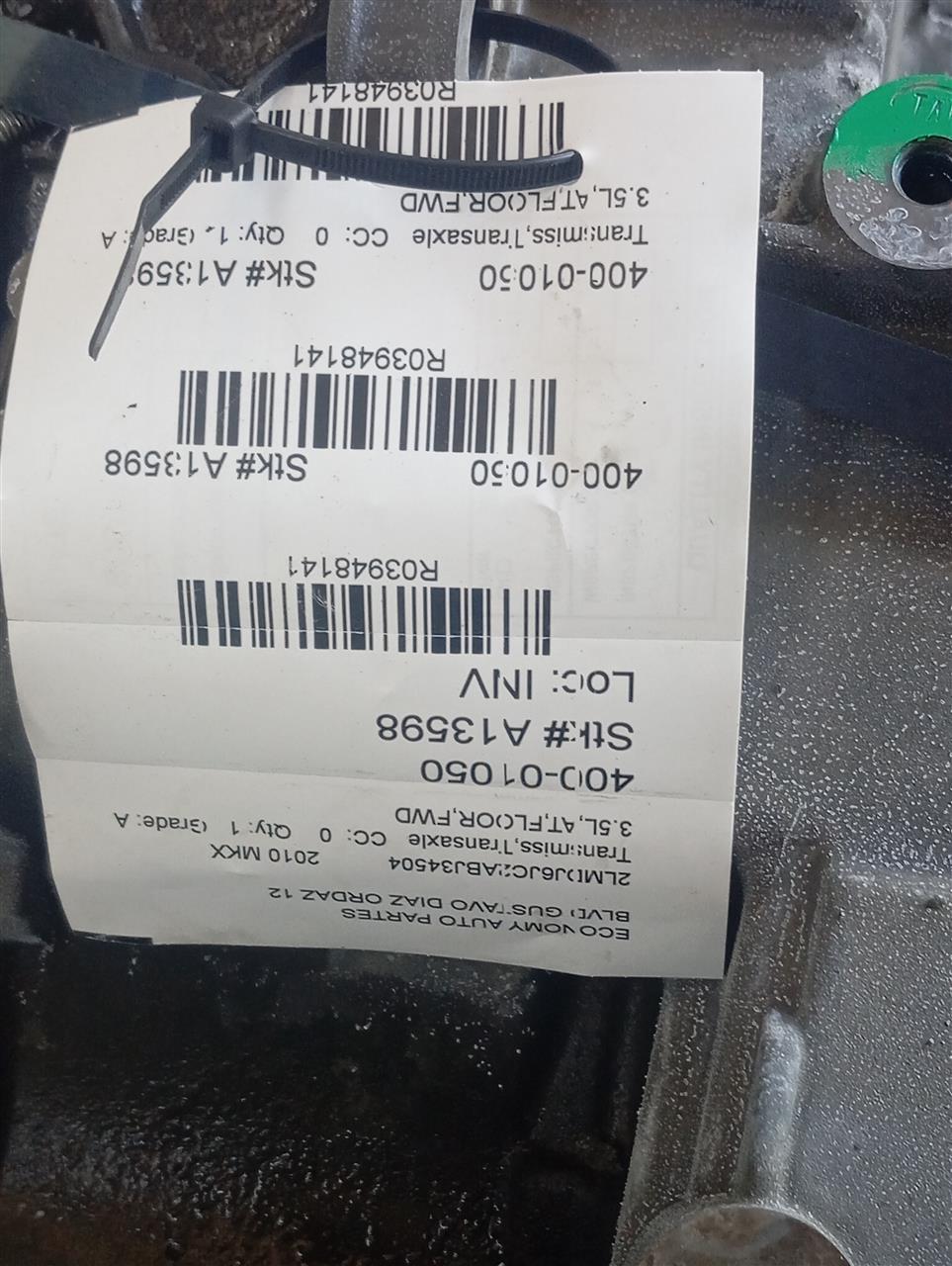 2010 Ford MKX Transmiss,Transaxle